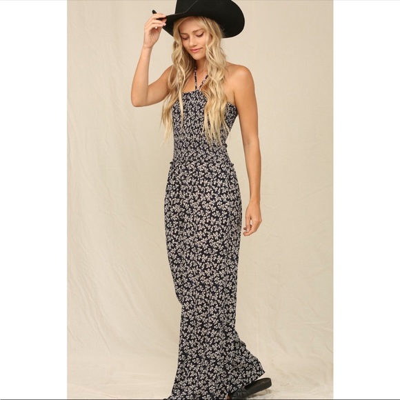 KYEMI FLORAL WIDE LEG SMOCKED JUMPSUIT ❤️NEW COLLECTION IN STORES❤️ - Picture 6 of 6